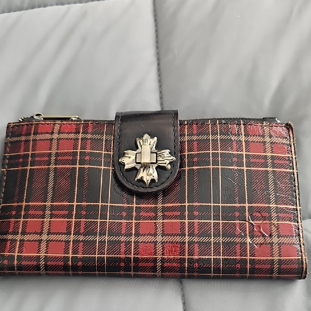Patricia Nash Red and Black Checkered Key Holder